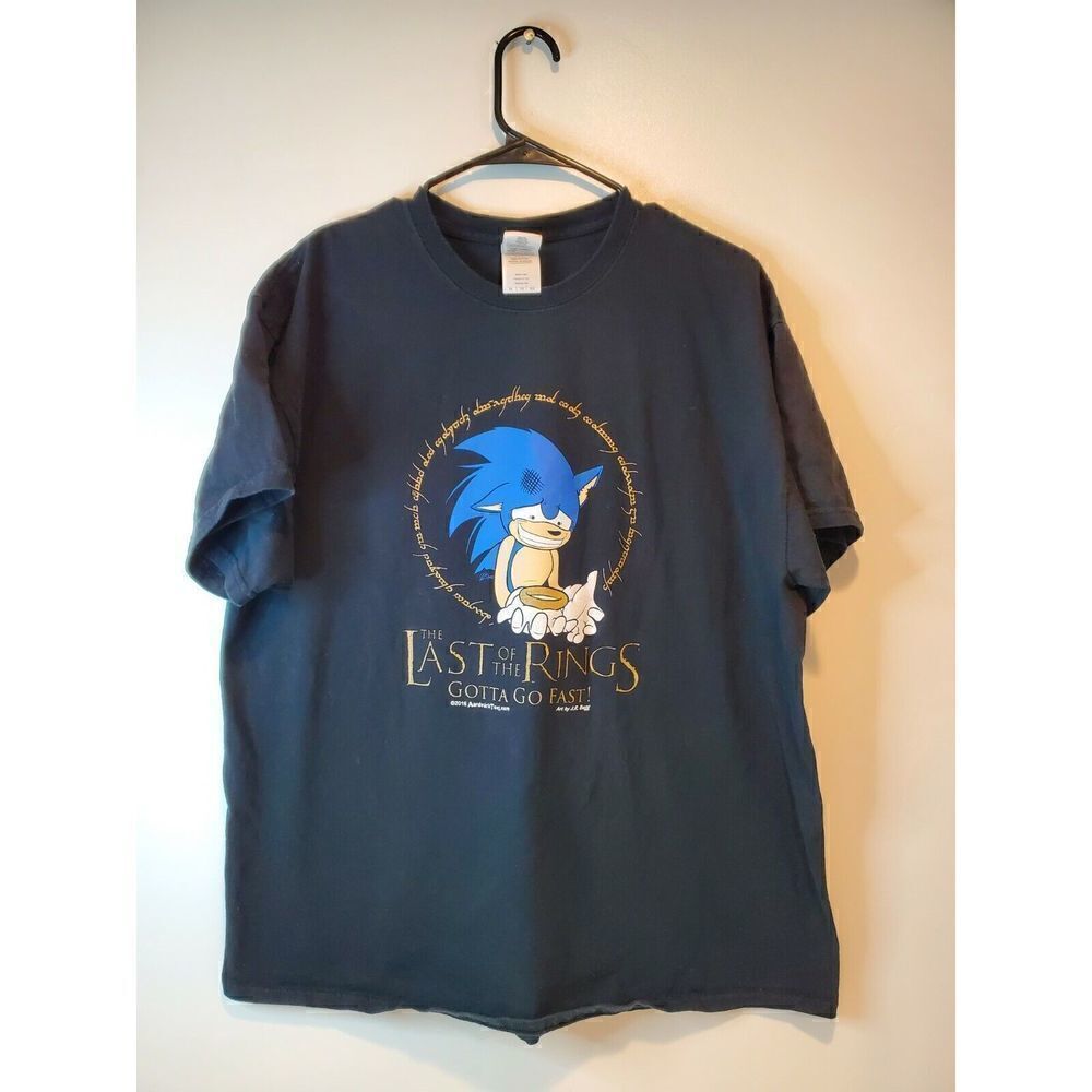 Sonic The Hedgehog The Last Of The Rings T Shirt Men's Sz XL Gildan Tag NICE!!